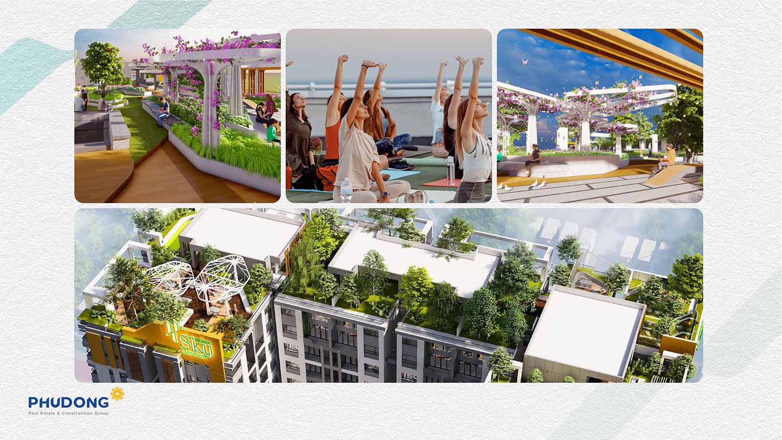 Tiện ích sân thượng Phú Đông Sky Garden