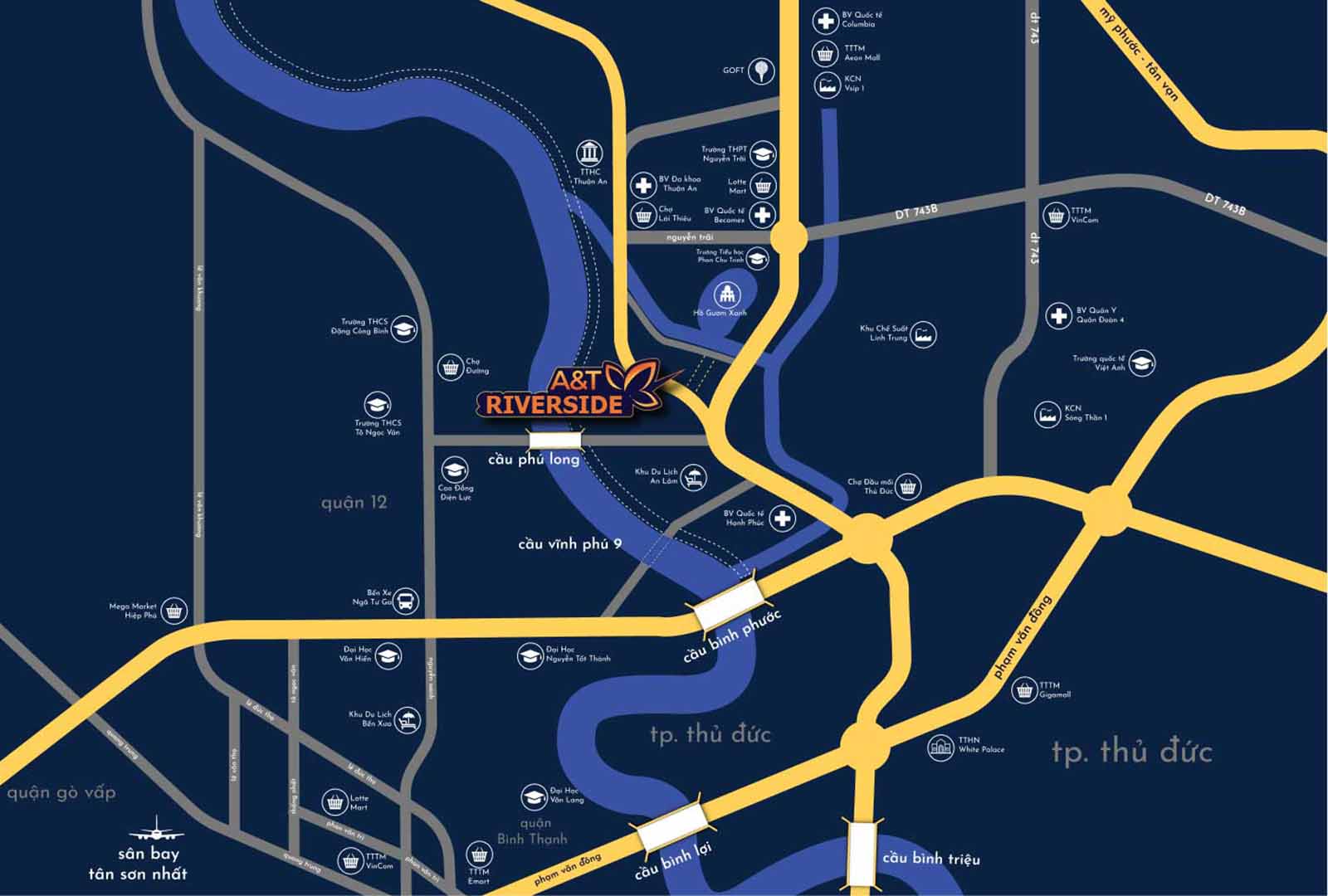 VỊ TRÍ DỰ ÁN A&T sài gòn riverside