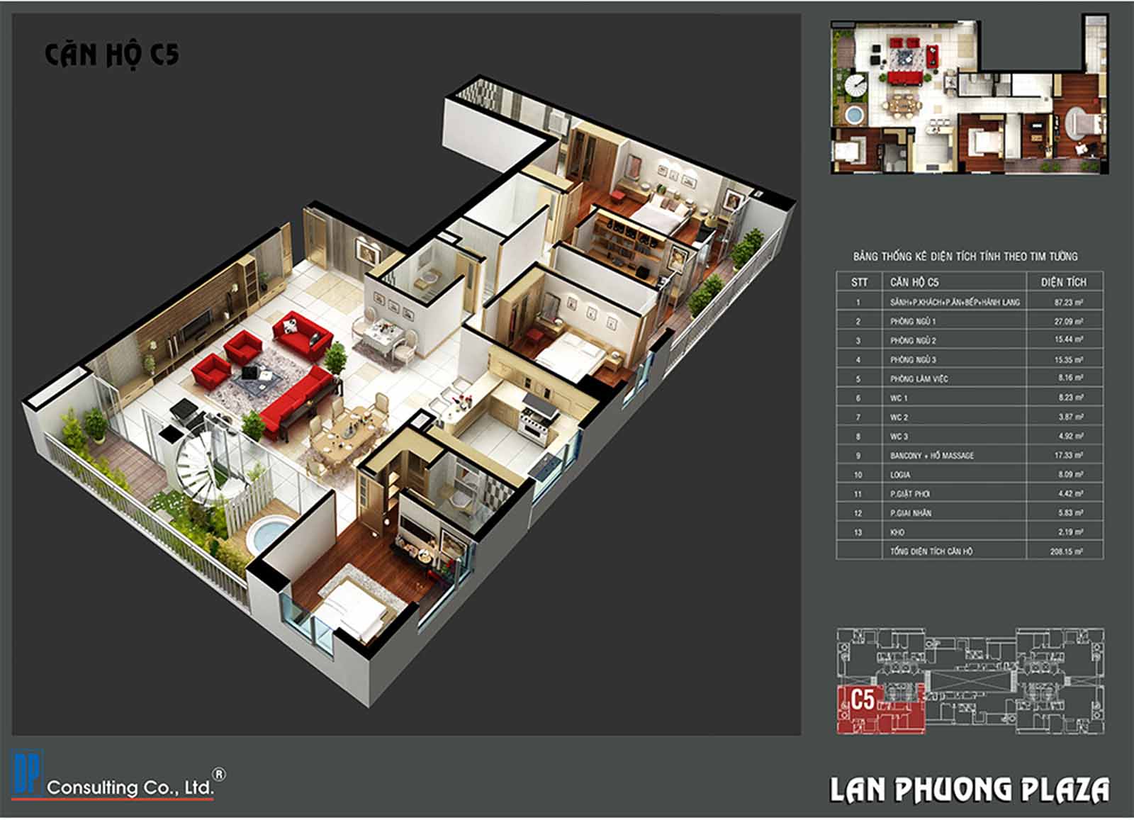 Layout thiết kế Penhouse C5 - 4PN-3WC The Navita
