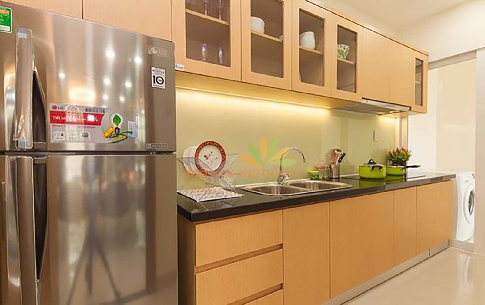 Không gian khu vục bếp Him Lam Phú Đông