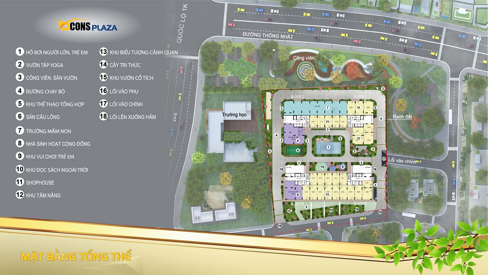 Hệ thống các chuỗi tiện ích Bcons Plaza