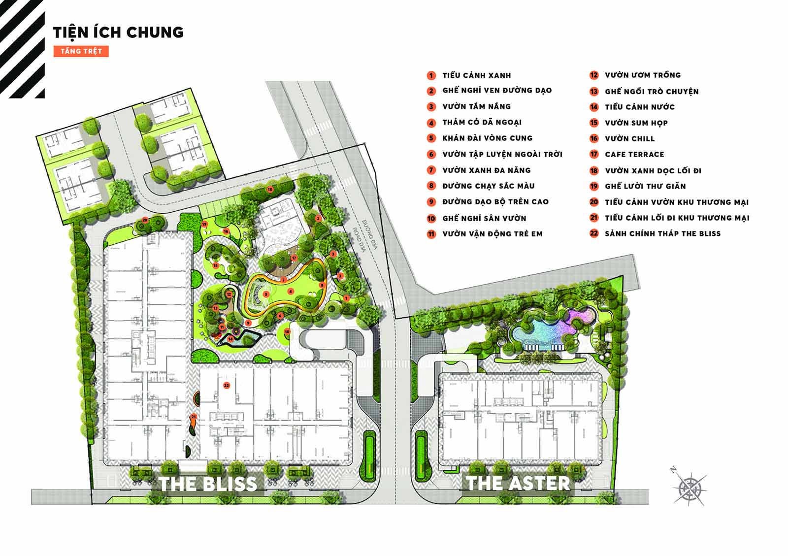 Hệ thống tiện ích tầng trệt Urban Green