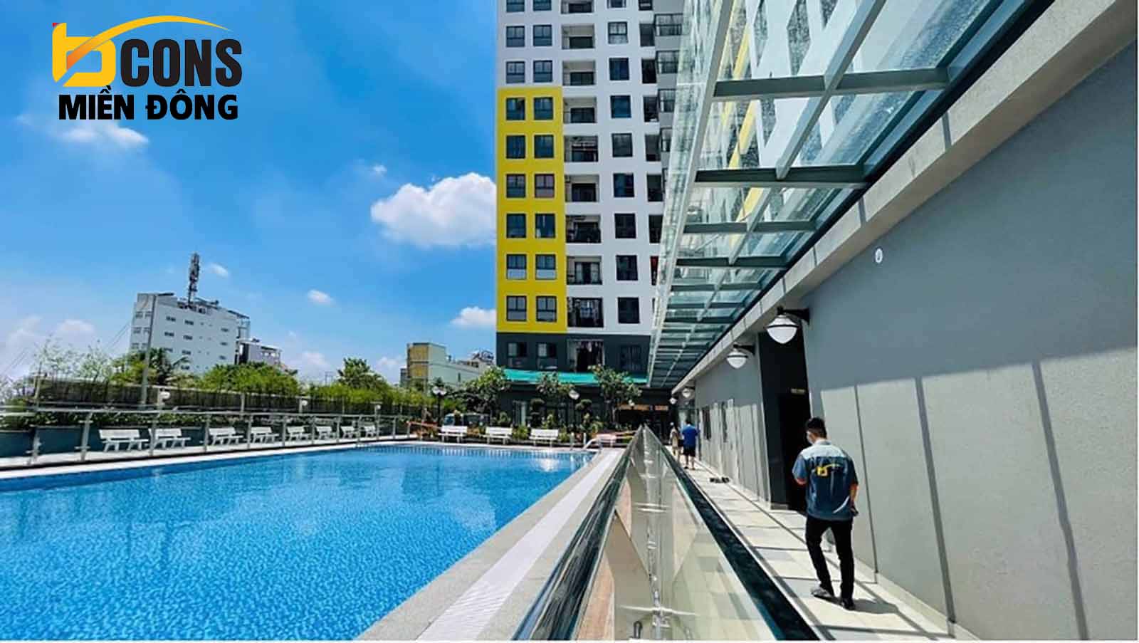 Khu vực hồ bơi không gian thư giãn và nâng cao sức khỏe