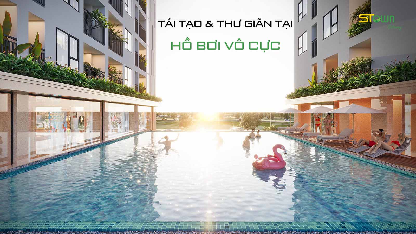 Hồ bơi thư gian nâng cao sức khỏe tại Stown Gateway