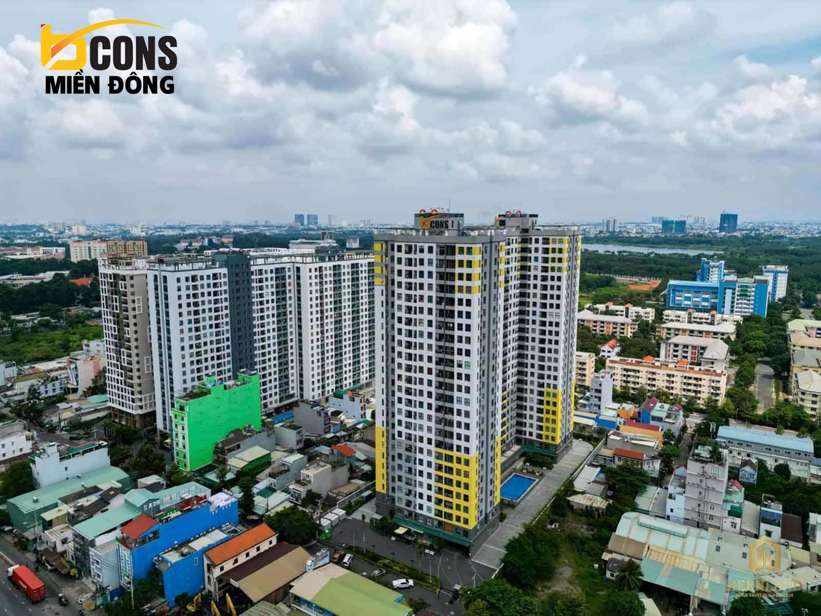 Không gian toàn cảnh căn hộ Bcons Miền Đông