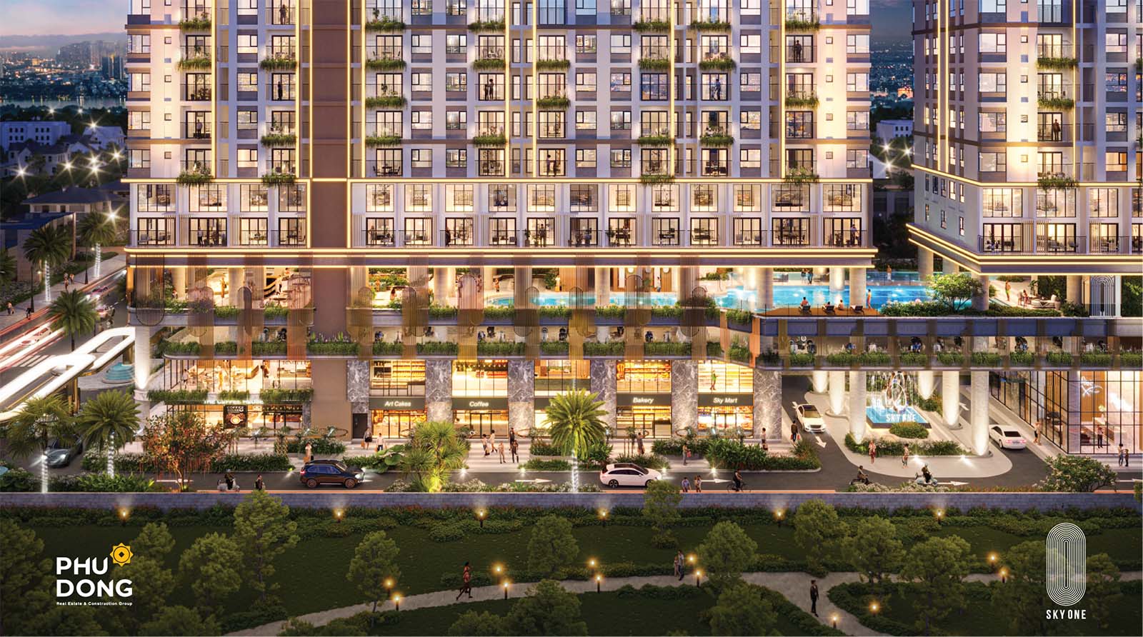 Khu mua sắm thương mại tại Phú Đông Sky One