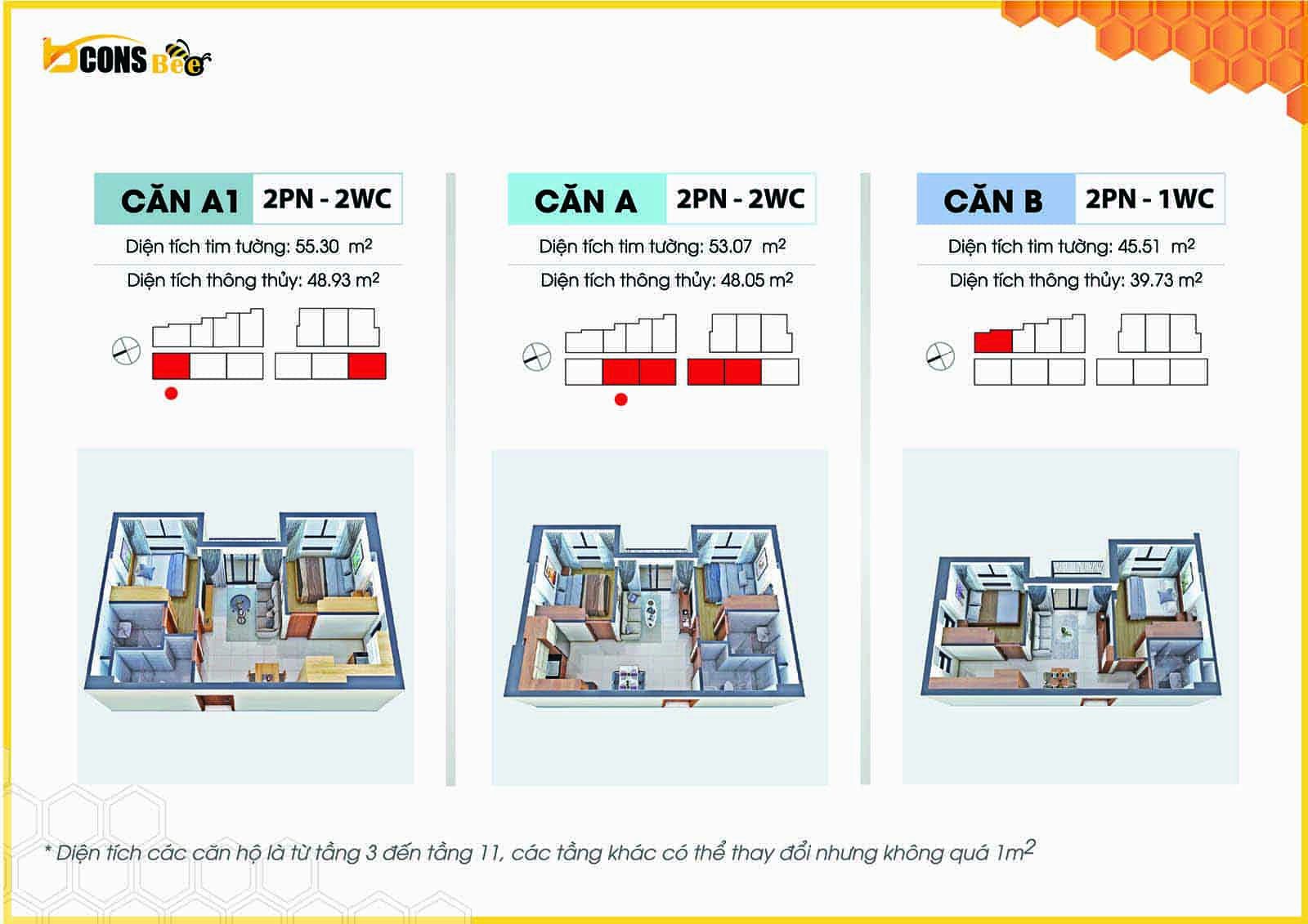 Layout thiết kế căn A1 A B Bcons Bee