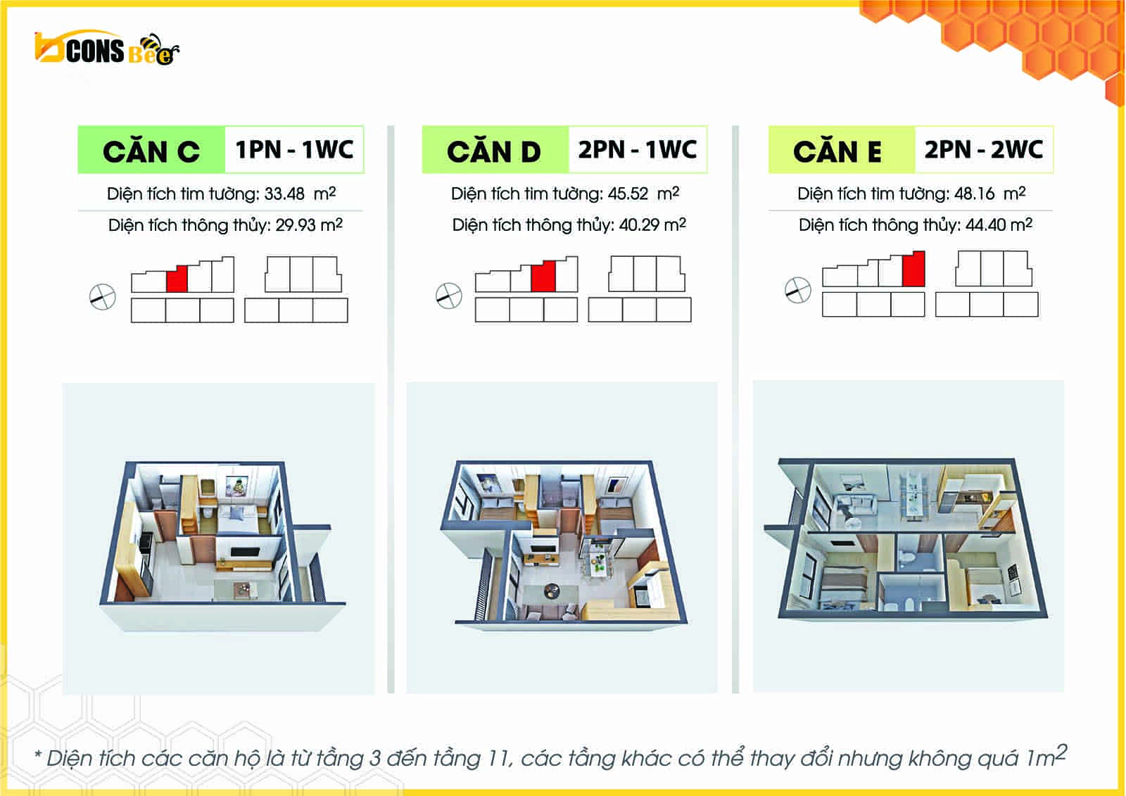 Layout thiết kế căn C D E Bcons Bee