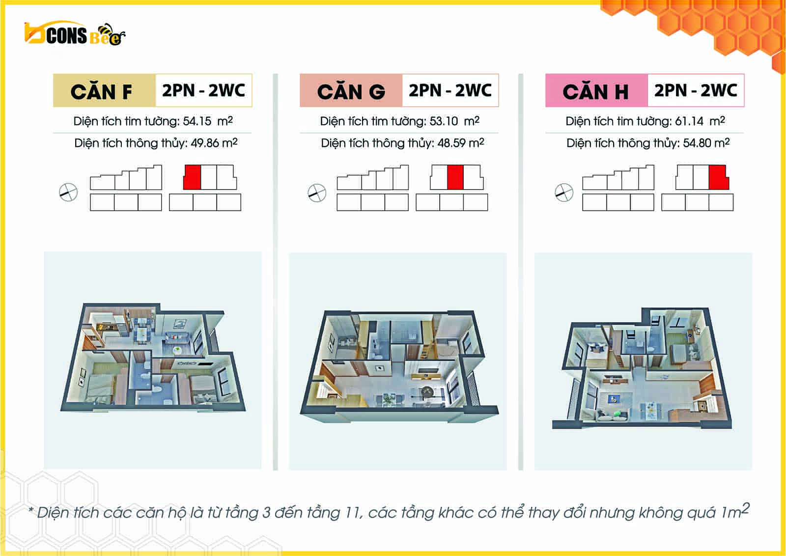 Layout thiết kế căn F G H Bcons Bee