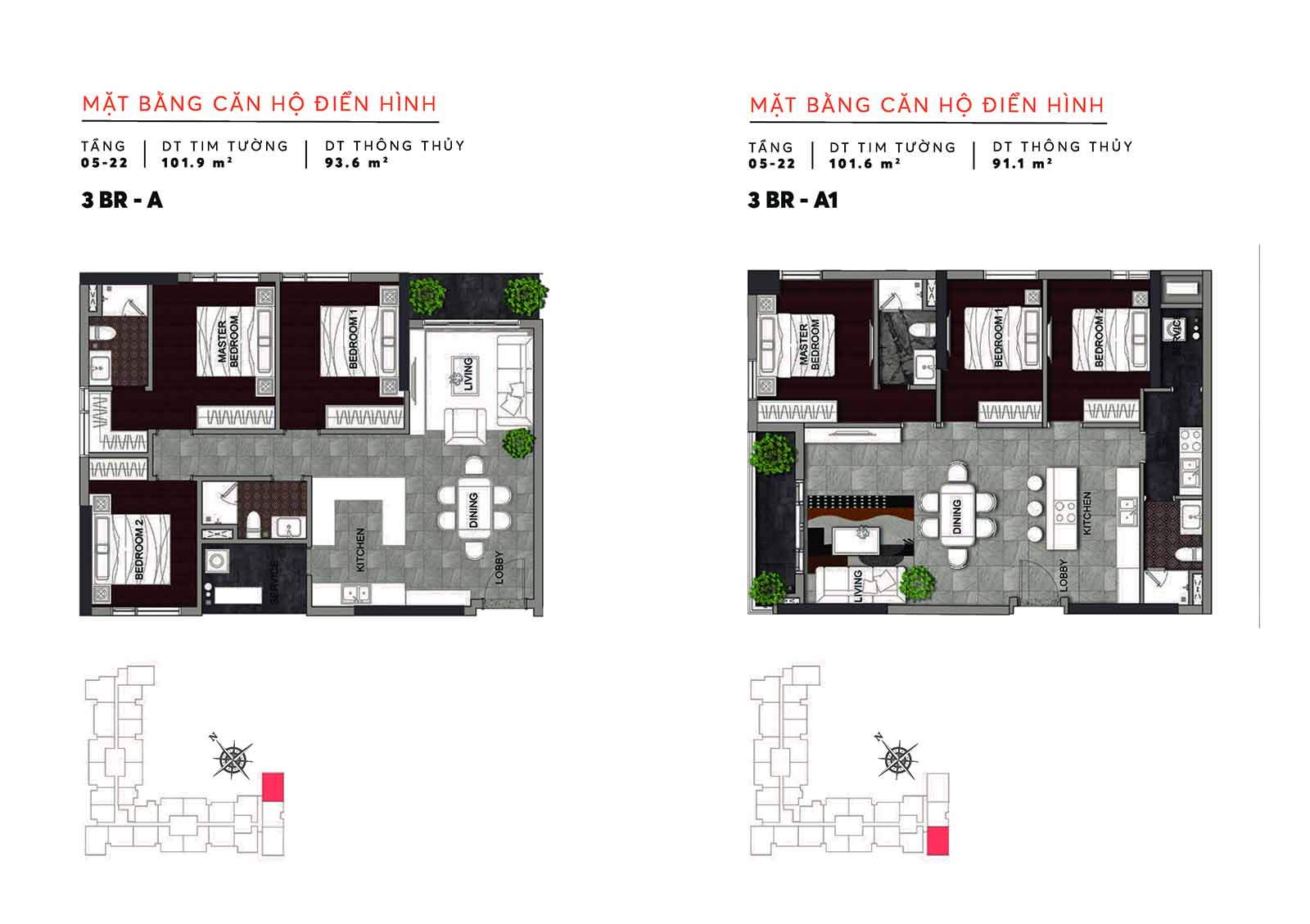 Layout thiết kế chi tiết căn hộ 111m2 Urban Green
