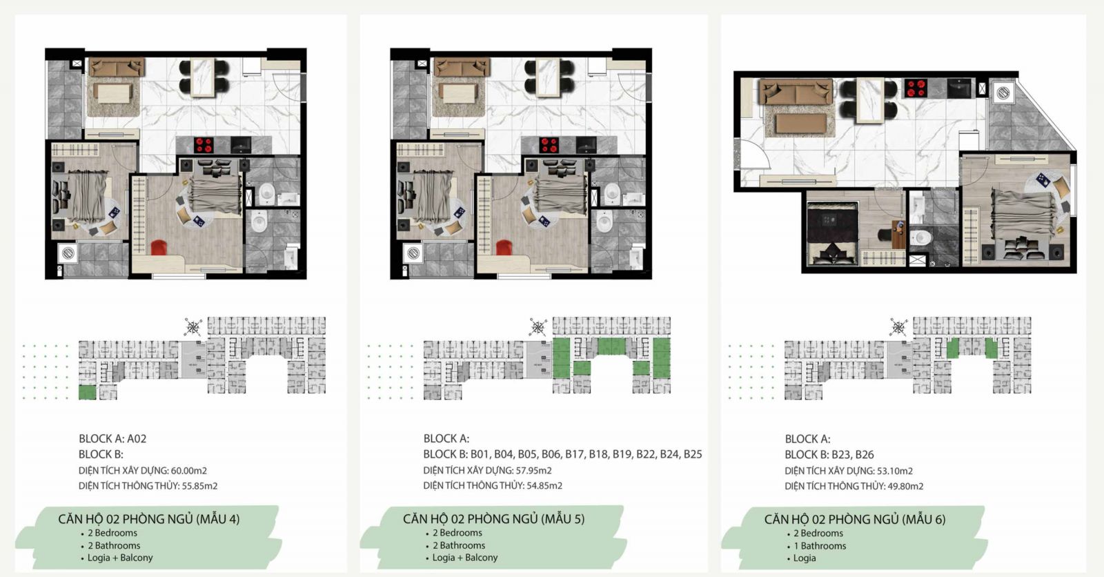 Layout thiết kế chi tiết Stown Gateway 2PN