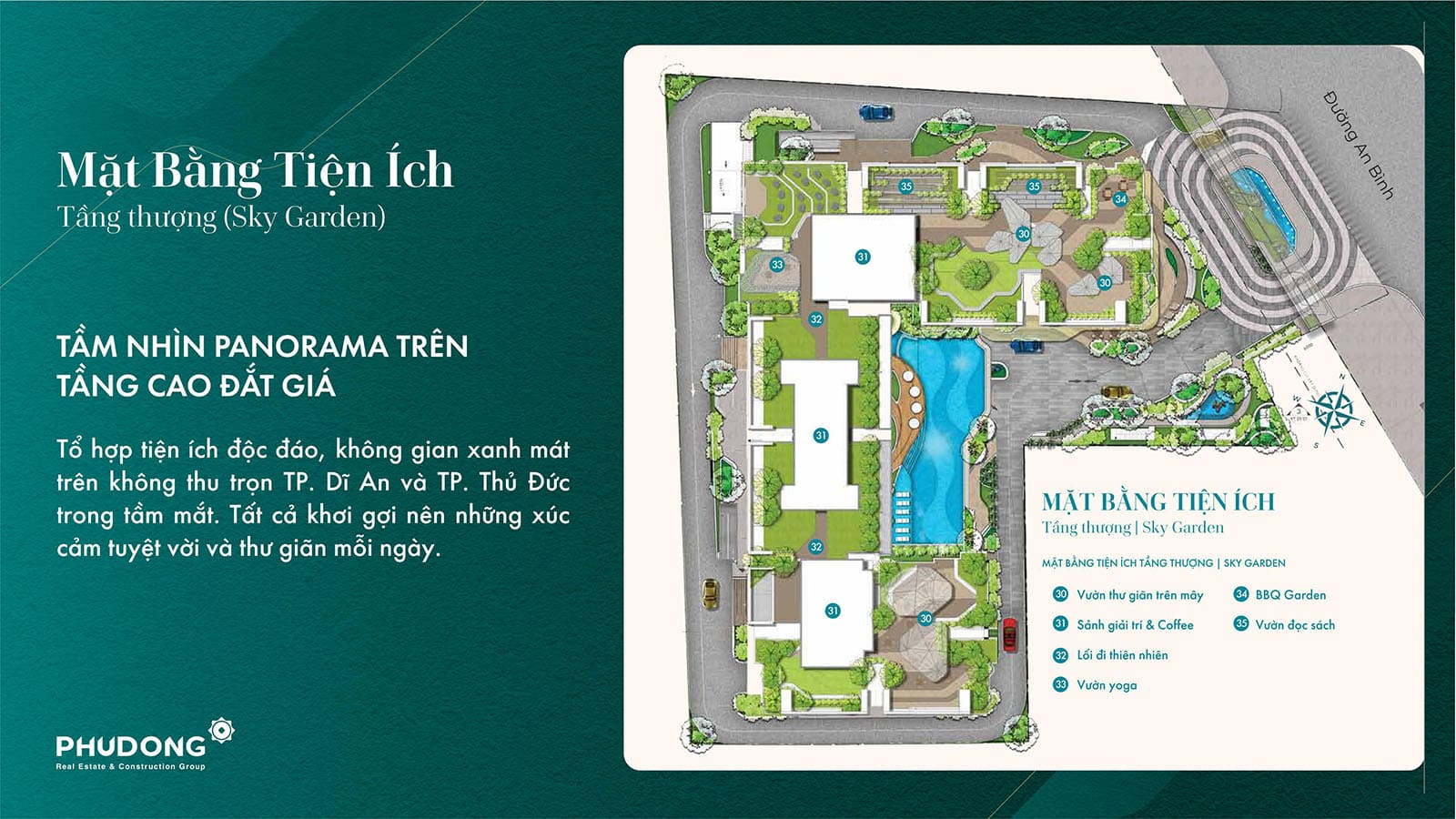 Mặt bằng tiện ích tầng 27 Phú Đông Sky Garden