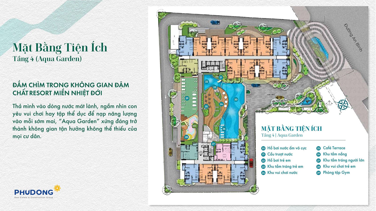 Mặt bằng tiện ích tầng 4 Phú Đông Sky Garden