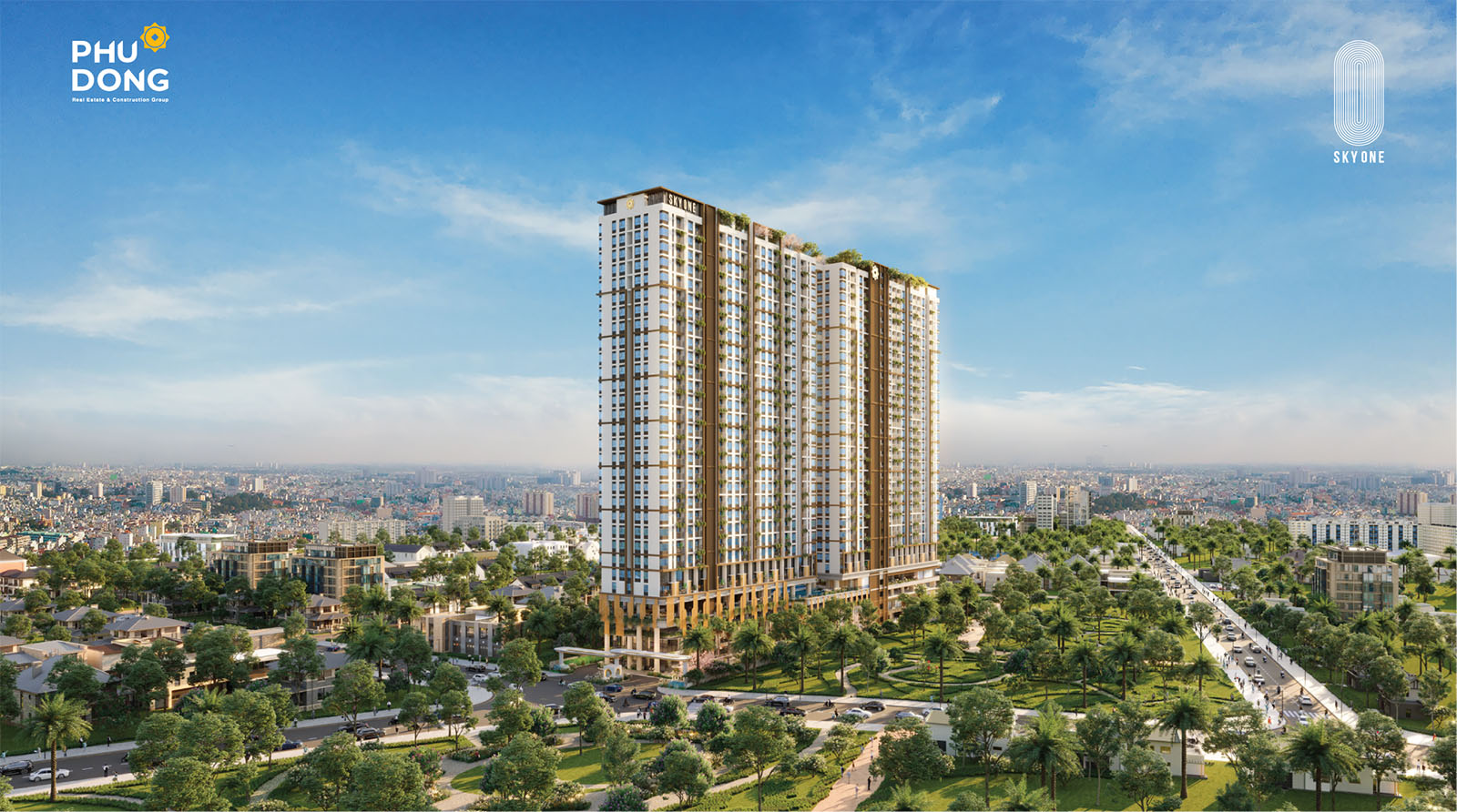 Phổi cảnh tổng quan dự án Phú Đông Sky One