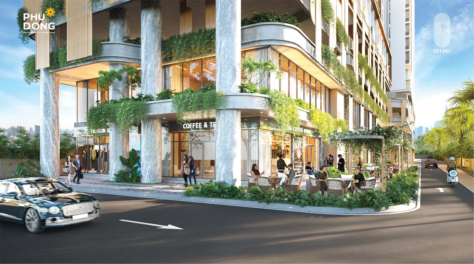 Quán cafe có không gian thư giãn và gặp gỡ người thân, quen với không gian sang trọng Phú Đông Skyone