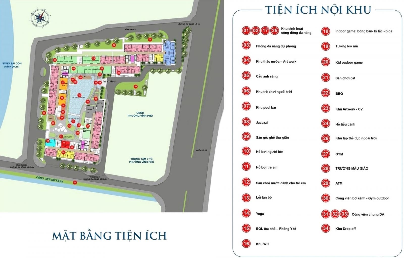 Thiết kế tiện ích chung cư The Rivana với đa dạng tiện ích