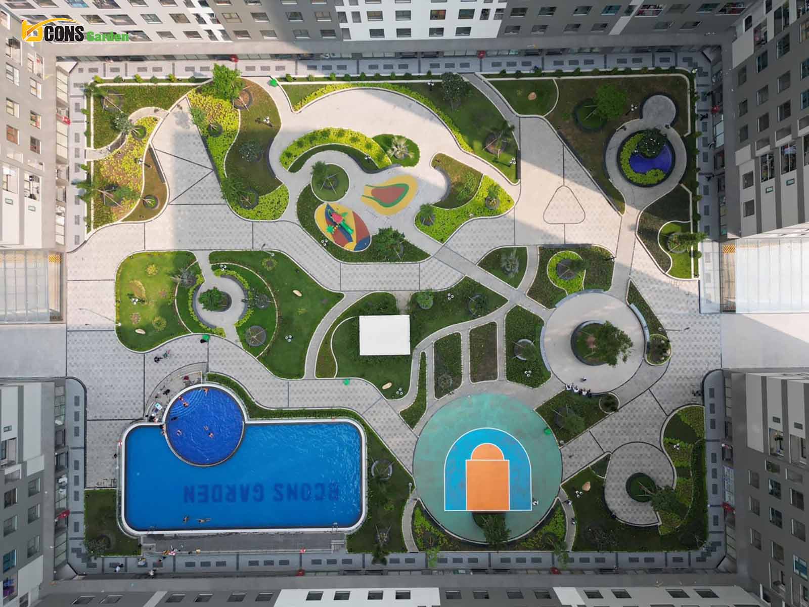 Toàn cảnh tiện ích công viên Bcons Garden
