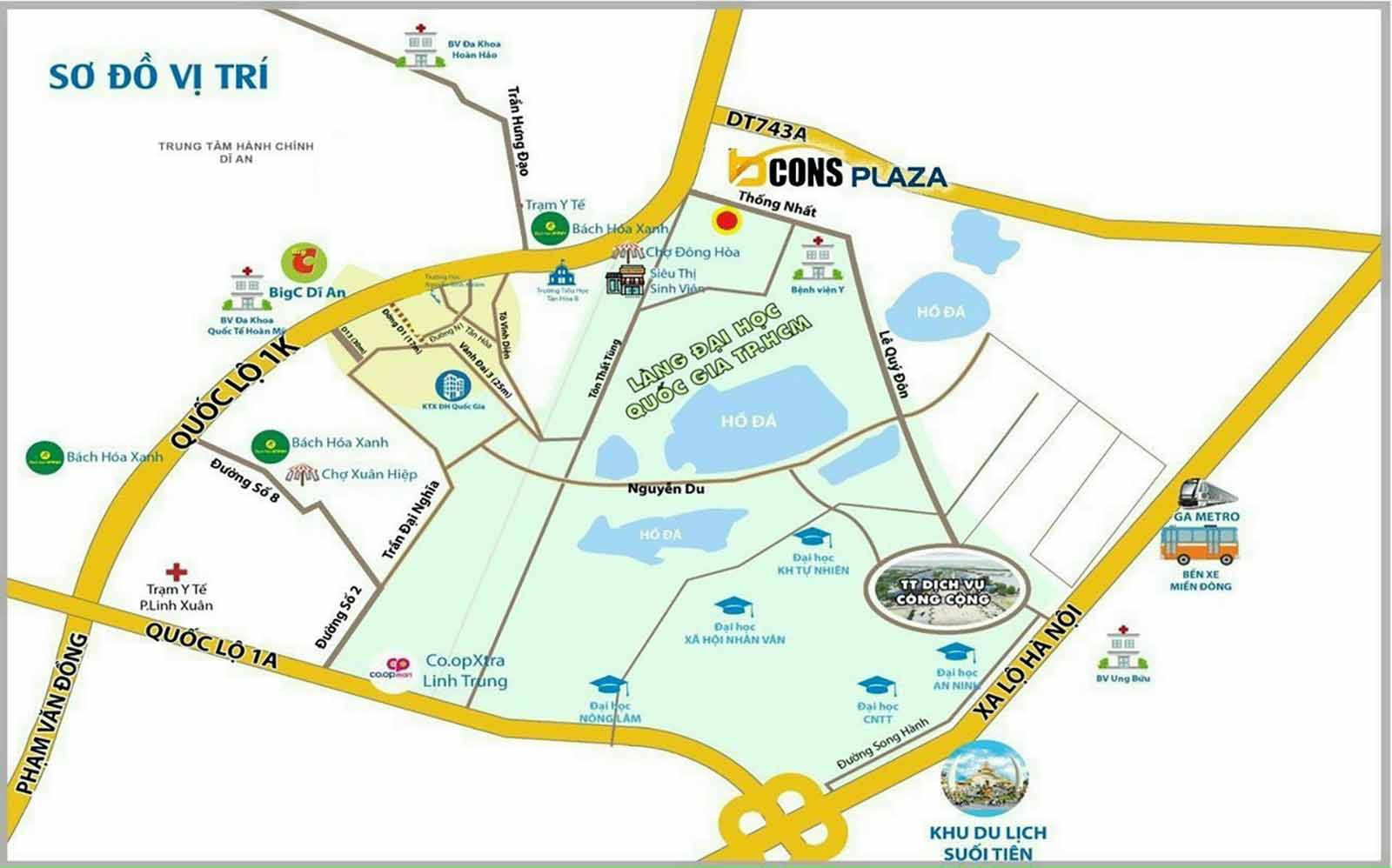 Vị trí Bcons Plaza kết nối vùng phát triển năng động