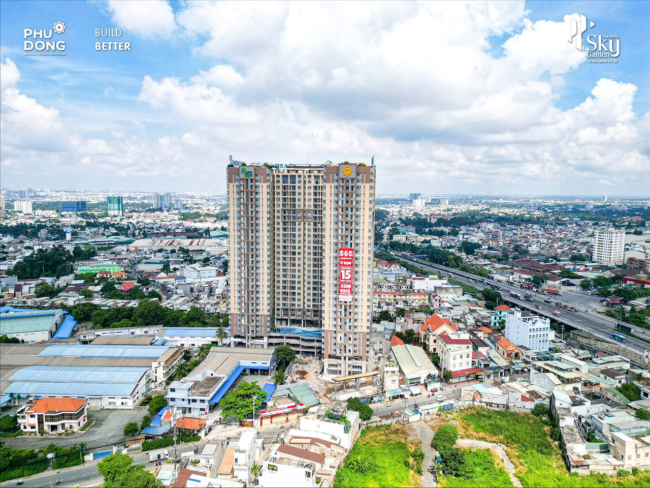 Tiến độ dự án hồi tháng 8. Ảnh: Phú Đông Group